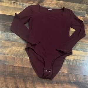 Burgundy Long Sleeve One Piece